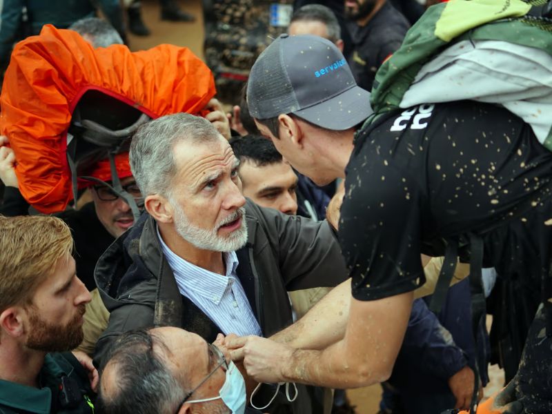 Spain Floods: Angry Locals Chant “Murderer,” Fling Mud At Spanish King And PM